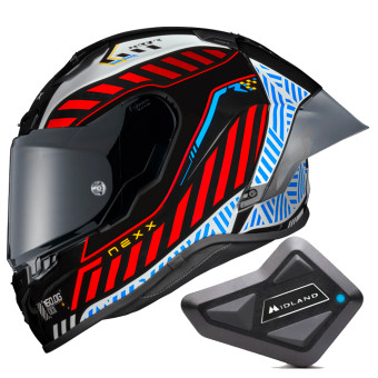 Integrale Nexx X.R3R Out Brake Black White + Kit Bluetooth BT Mini