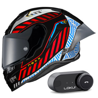 Integrale Nexx X.R3R Out Brake Black White + Kit Bluetooth Lokui K30