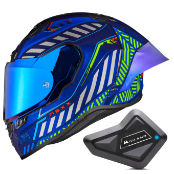 Integrale Nexx X.R3R Out Brake Indigo Blue + Kit Bluetooth BT Mini