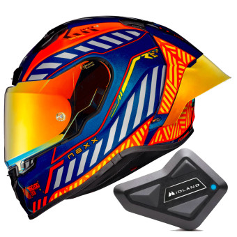 Integrale Nexx X.R3R Out Brake Orange + Kit Bluetooth BT Mini