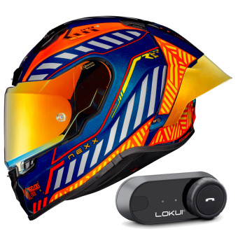 Integrale Nexx X.R3R Out Brake Orange + Kit Bluetooth Lokui K30