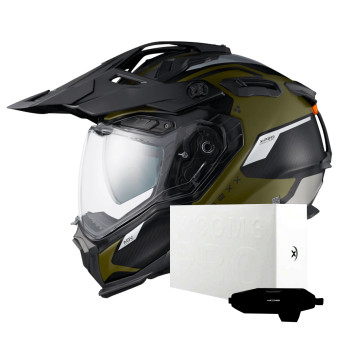Casque Integrale Nexx X.WED3 Keyo Green Silver Matt + X.COM 3 Pro Casque Integrale Nexx X.WED3 Keyo Green Silver Matt + X.COM 3 Pro
