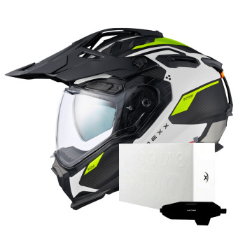 Casque Integrale Nexx X.WED3 Keyo White Neon Matt + X.COM 3 Pro Casque Integrale Nexx X.WED3 Keyo White Neon Matt + X.COM 3 Pro