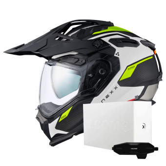 Casque Integrale Nexx X.WED3 Keyo White Neon Matt + X.COM 3 Casque Integrale Nexx X.WED3 Keyo White Neon Matt + X.COM 3
