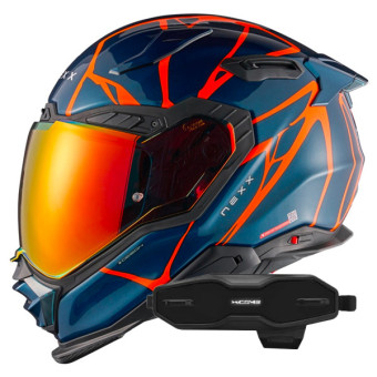 Casque Integrale Nexx X.WST3 B-Side Blue Orange Teal + X.COM 3 Casque Integrale Nexx X.WST3 B-Side Blue Orange Teal + X.COM 3