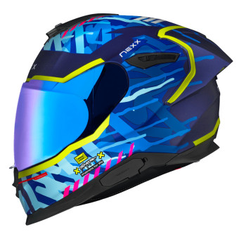 Casque Integrale Nexx Y.100R Urbangram Indigo Blue Matt Casque Integrale Nexx Y.100R Urbangram Indigo Blue Matt