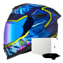 Casque Integrale Nexx Y.100R Urbangram Indigo Blue Matt + X.COM 3 Pro