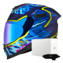 Casque Integrale Nexx Y.100R Urbangram Indigo Blue Matt + X.COM 3