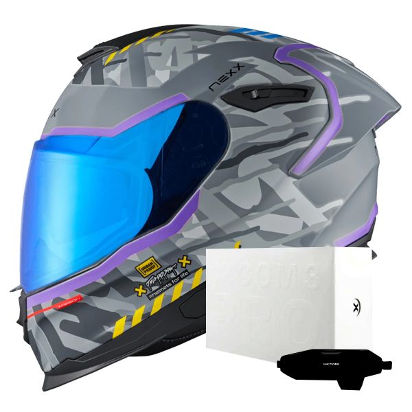 Integrale Nexx Y.100R Urbangram Nardo Grey Matt + X.COM 3 Pro