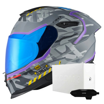 Casque Integrale Nexx Y.100R Urbangram Nardo Grey Matt + X.COM 3 Casque Integrale Nexx Y.100R Urbangram Nardo Grey Matt + X.COM 3