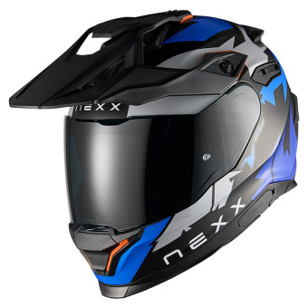 Casque Integrale Nexx Y.Travl Primal Blue Neon Mat