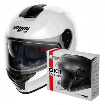 Integrale Nolan N80-8 Special N-Com White 15 + Kit Bluetooth B101R