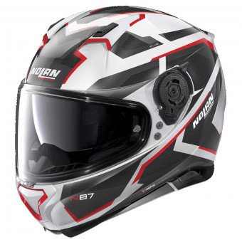 Integrale Nolan N87 Plus Overland N-Com White Red 35