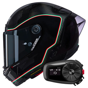 Integrale Nolan X-804 RS Ultra Carbon Asso Di Picche 341 + Kit Bluetooth 5S Solo