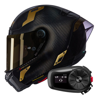 Integrale Nolan X-804 RS Ultra Carbon Aureo 330 + Kit Bluetooth 5S Solo