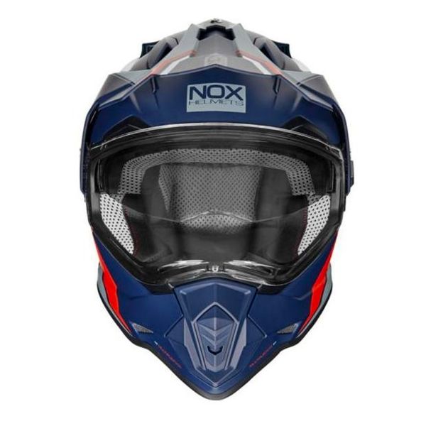 NOX N312 Block Blue Matt Red