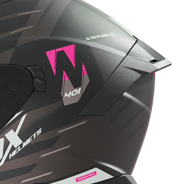 NOX N401 Crower Matt Black Pink