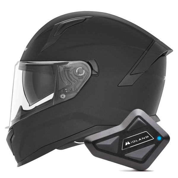 Integrale NOX N401 Matt Black + Kit Bluetooth BT Mini