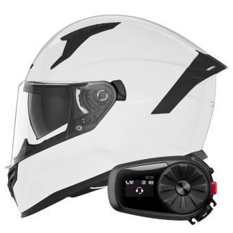 Integrale NOX N401 Pearl White + Kit Bluetooth 5S Solo