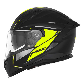 NOX N401 Xeno Matt Black Neon Yellow + Kit Bluetooth BT Mini