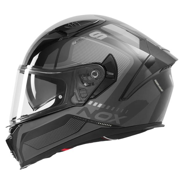 NOX N402 Mentor Black Silver Shiny