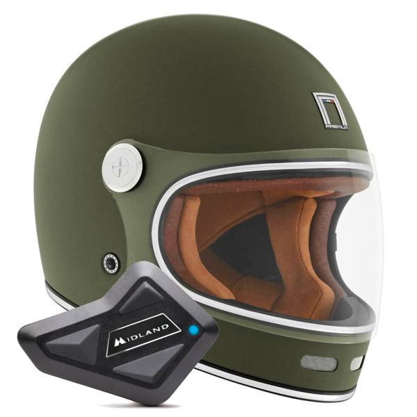 Integrale NOX Revenge Matt Kaki + Kit Bluetooth BT Mini