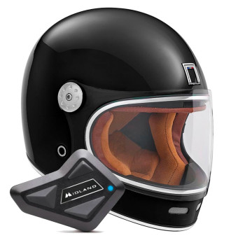 Integrale NOX Revenge Shiny Black + Kit Bluetooth BT Mini