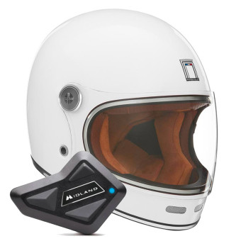 Integrale NOX Revenge Shiny White + Kit Bluetooth BT Mini