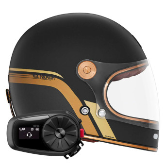 Integrale NOX Revenge Strobe Matt Black Gold + Kit Bluetooth 5S Solo