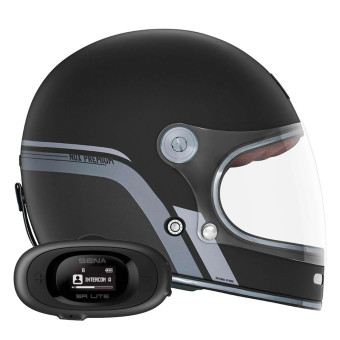 Integrale NOX Revenge Strobe Matt Black Titanium + Kit bluetooth 5R Lite