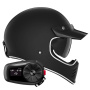 Casque Integrale NOX Seventy II Matt Black + Kit Bluetooth 5S Solo