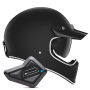 Casque Integrale NOX Seventy II Matt Black + Kit Bluetooth BT Mini