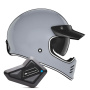 Casque Integrale NOX Seventy II Nardo Grey + Kit Bluetooth BT Mini