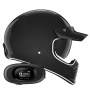 Casque Integrale NOX Seventy II Shiny Black + Kit bluetooth 5R Lite