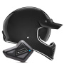 Casque Integrale NOX Seventy II Shiny Black + Kit Bluetooth BT Mini
