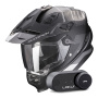 Casque Integrale Scorpion ADF 9000 Air Desert Matt Black Silver + Kit Bluetooth Lokui K30
