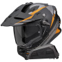 Casque Integrale Scorpion ADF 9000 Air Feat Black Mat Silver Orange + Kit bluetooth Exo-Com Link-1
