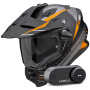 Casque Integrale Scorpion ADF 9000 Air Feat Black Mat Silver Orange + Kit Bluetooth Lokui K30