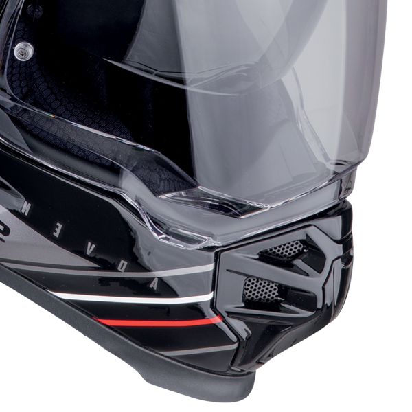 Scorpion ADF 9000 Air Feat Black Silver Red + Kit Bluetooth 5S Solo