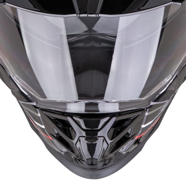 Scorpion ADF 9000 Air Feat Black Silver Red + Kit Bluetooth 5S Solo