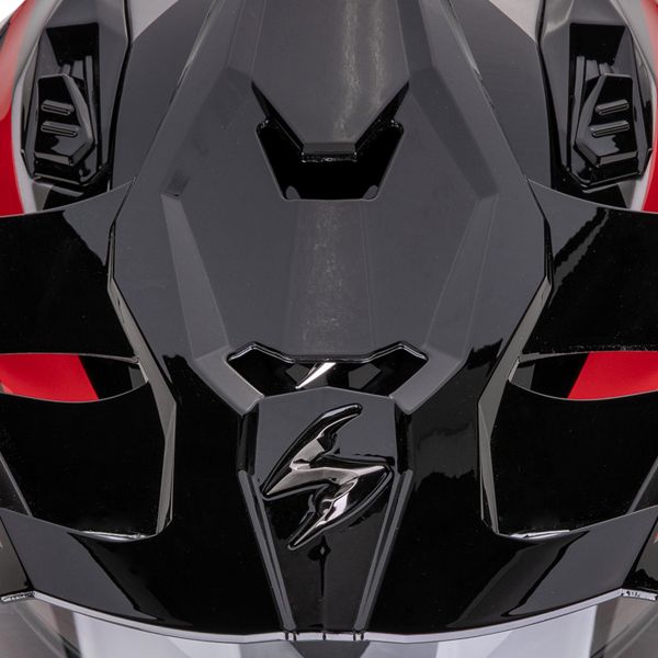 Scorpion ADF 9000 Air Feat Black Silver Red + Kit Bluetooth 5S Solo