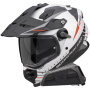Casque Integrale Scorpion ADF 9000 Air Feat White Black Red + Kit bluetooth Exo-Com Link-1