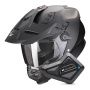 Casque Integrale Scorpion ADF 9000 Air Matt Pearl Black + Kit Bluetooth BT Mini