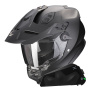 Casque Integrale Scorpion ADF 9000 Air Matt Pearl Black + Kit bluetooth Exo-Com Link-1C