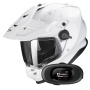 Casque Integrale Scorpion ADF 9000 Air Matt Pearl White + Kit bluetooth 5R Lite