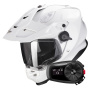 Casque Integrale Scorpion ADF 9000 Air Matt Pearl White + Kit Bluetooth 5S