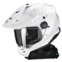 Casque Integrale Scorpion ADF 9000 Air Matt Pearl White + Kit bluetooth Exo-Com Link-1C