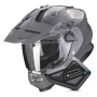 Casque Integrale Scorpion ADF 9000 Air Solid Cement Grey + Kit Bluetooth BT Mini