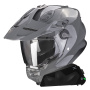 Casque Integrale Scorpion ADF 9000 Air Solid Cement Grey + Kit bluetooth Exo-Com Link-1C