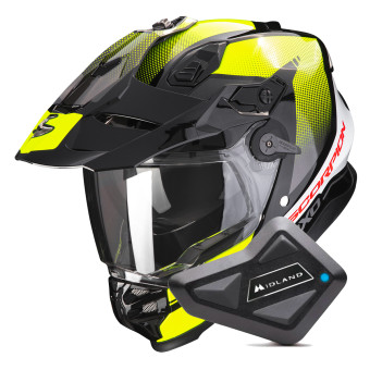 Integrale Scorpion ADF 9000 Air Trail Black Neon Yellow + Kit Bluetooth BT Mini